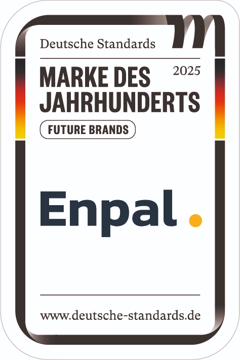 Auszeichnungsschild Marke des Jahrhunderts 2025 für Infravoltaic von Deutsche Standards und Future Brands.