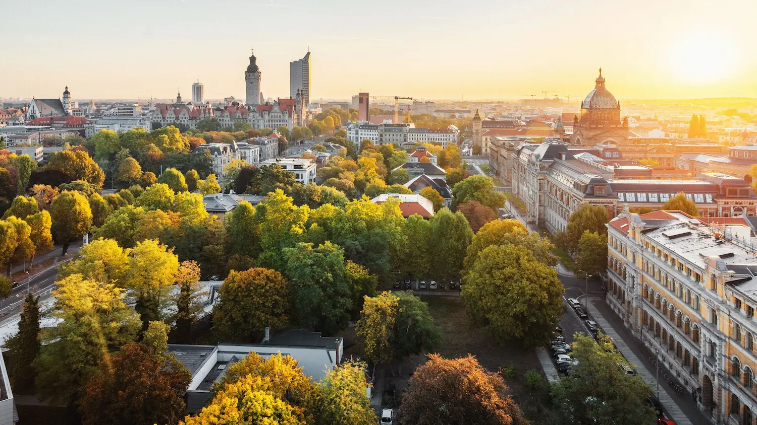 Blick auf Leipzig